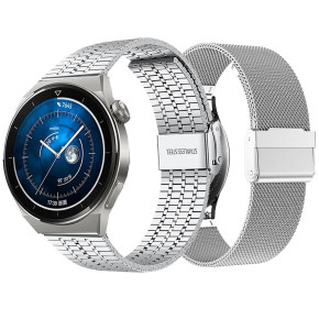 Стоманена верижка за часовник Huawei Watch GT3 46 mm / GT3 pro 46 mm и други сребриста 